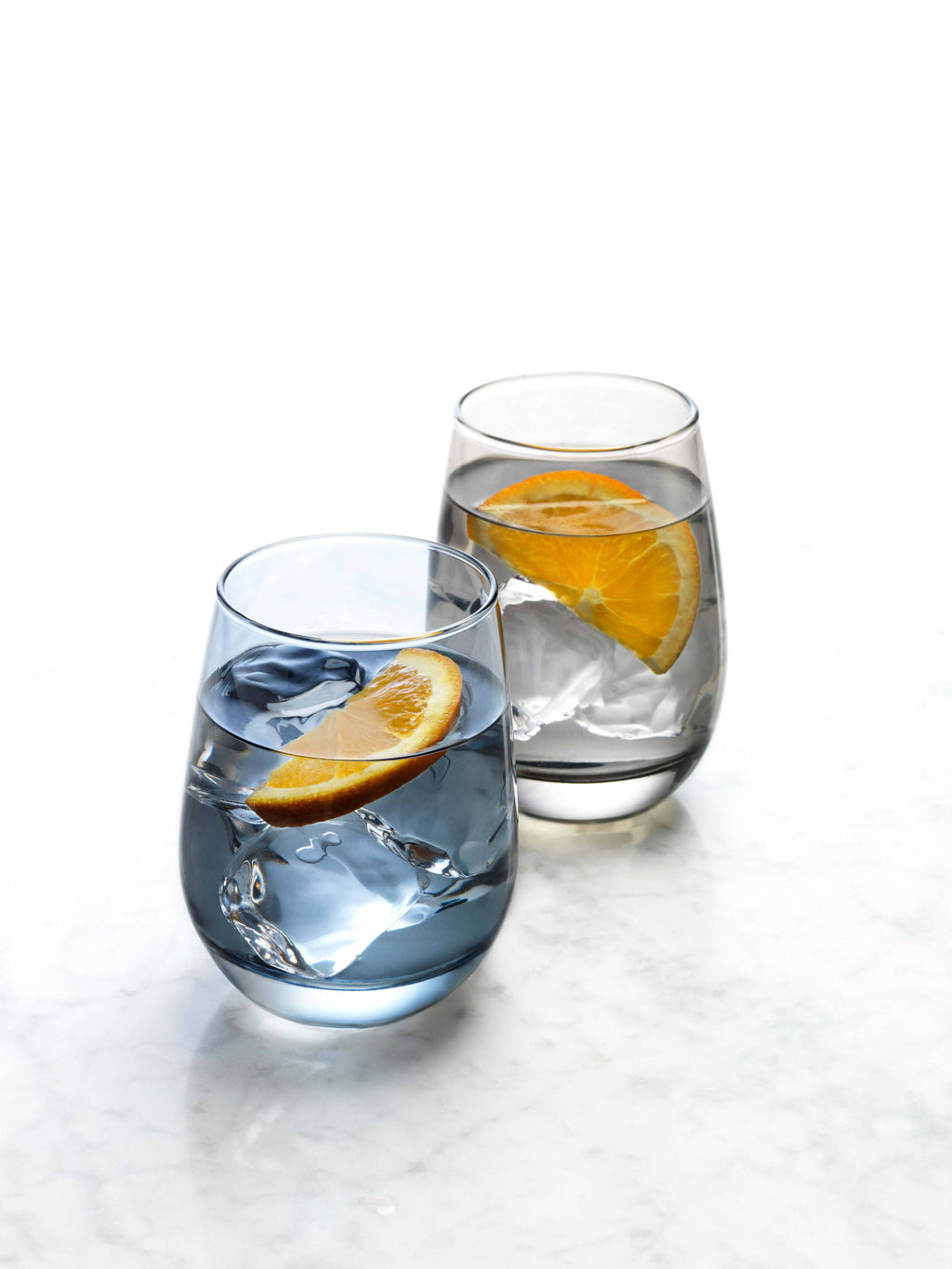 Blue 15.25-ounce Stemless Glasses Set of 12 V7682