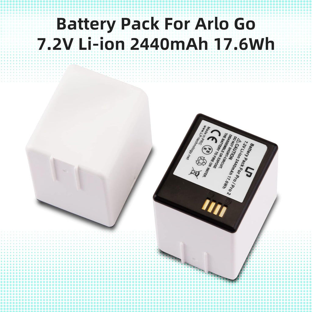 2-Pack 2440mAh Li-ion Rechargeable Batteries Y320079