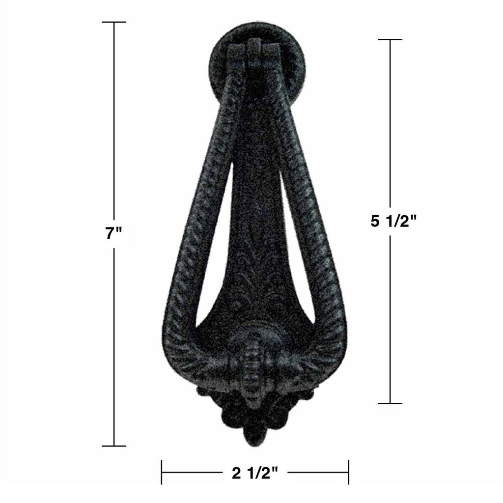 2 Door Knocker Black Cast Iron Q826