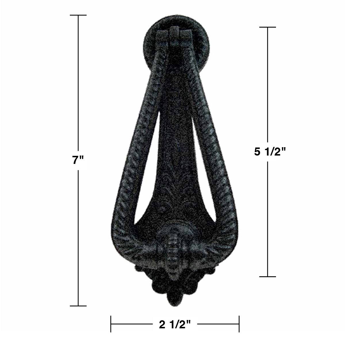 2 Door Knocker Black Cast Iron Q826