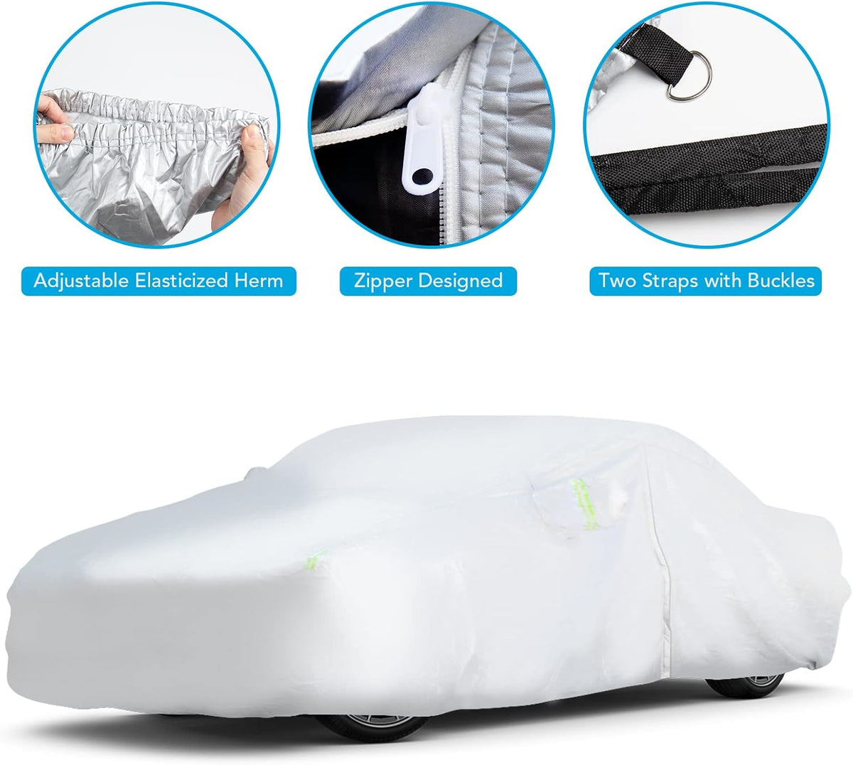 All Weather Waterproof Car Cover with Zipper J6710