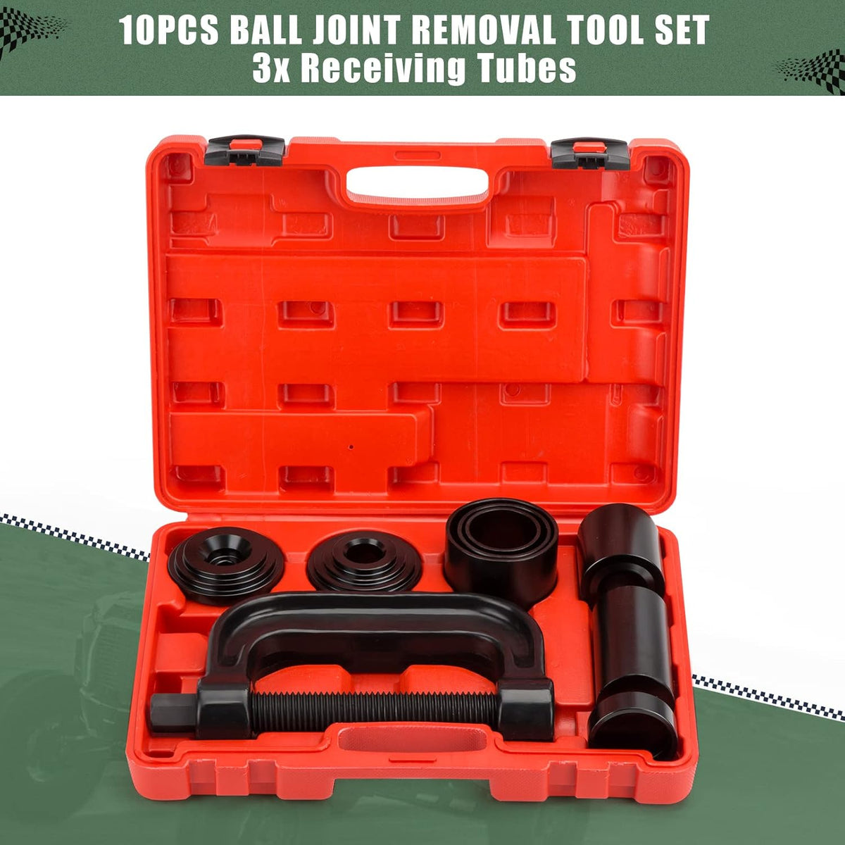 Ball Joint Press U Joint Removal Tool with 4-wheel Adapters H48996