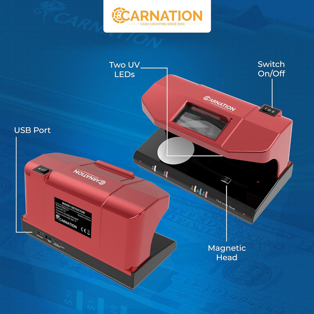 Counterfeit Bill Detector with Ultraviolet LED and Magnetic Ink Technology H323