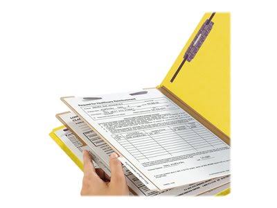 End Tab Classification Folders, Legal Size, 2 Dividers, Yellow, 10/Box R2572