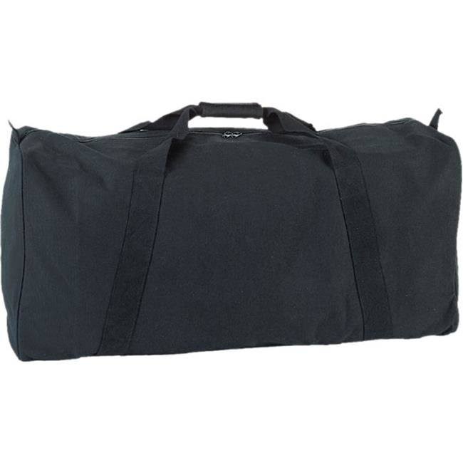 22 oz Canvas Zippered Duffle Bag Black A4532