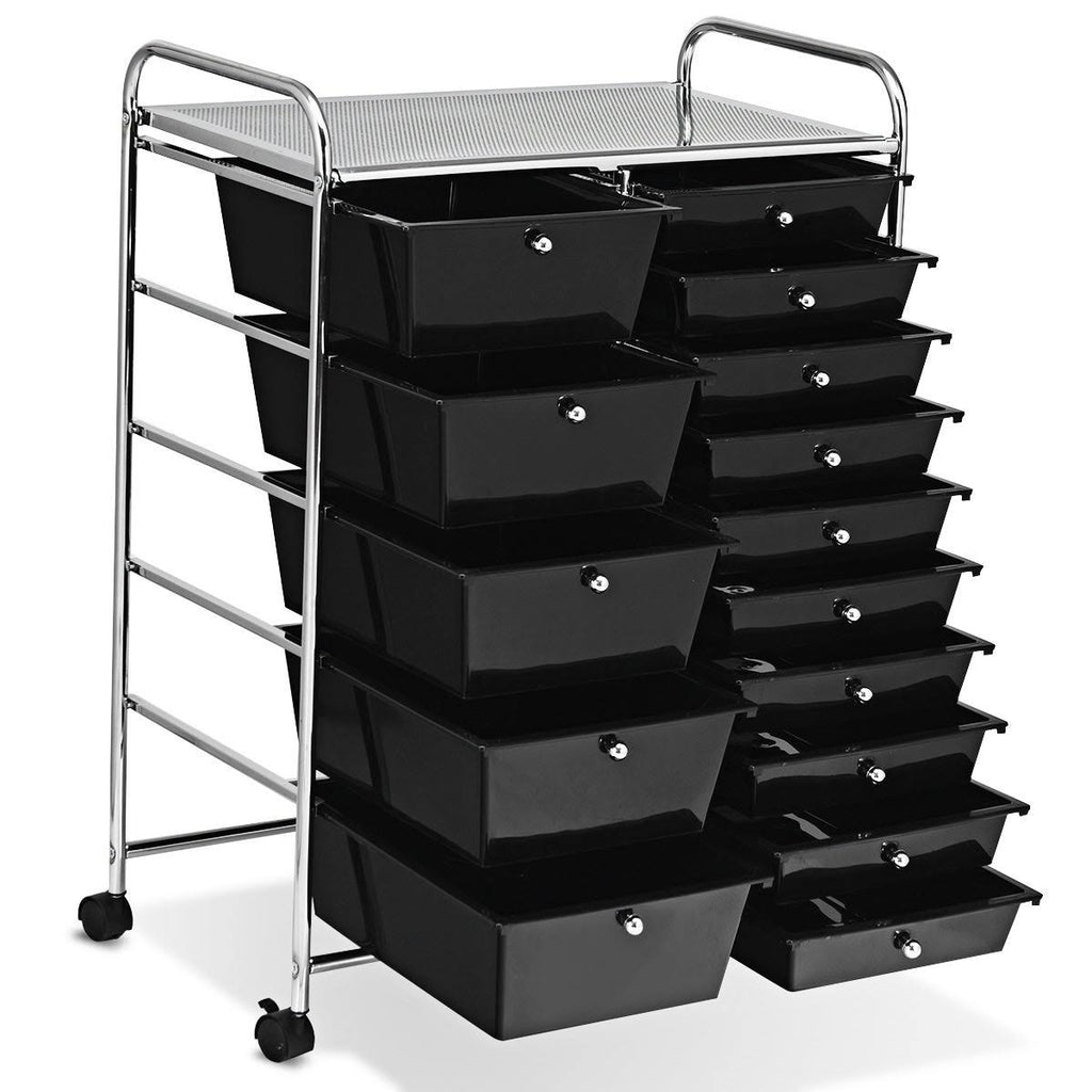 15 Drawer Rolling Cart with Wheels F63026