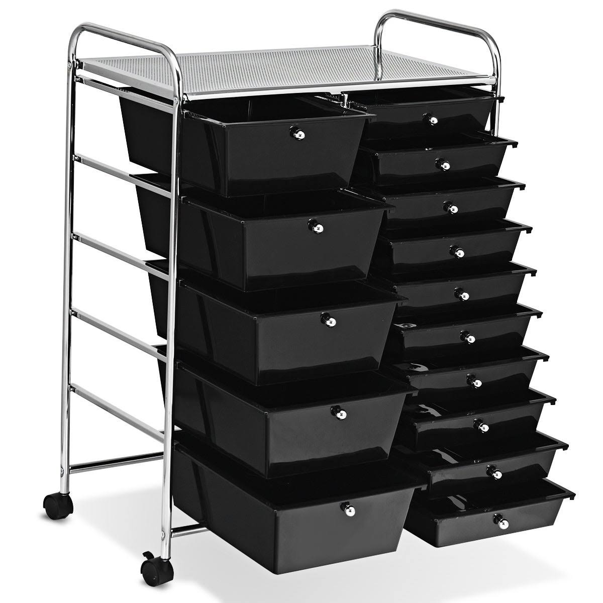 15 Drawer Rolling Cart with Wheels F63026