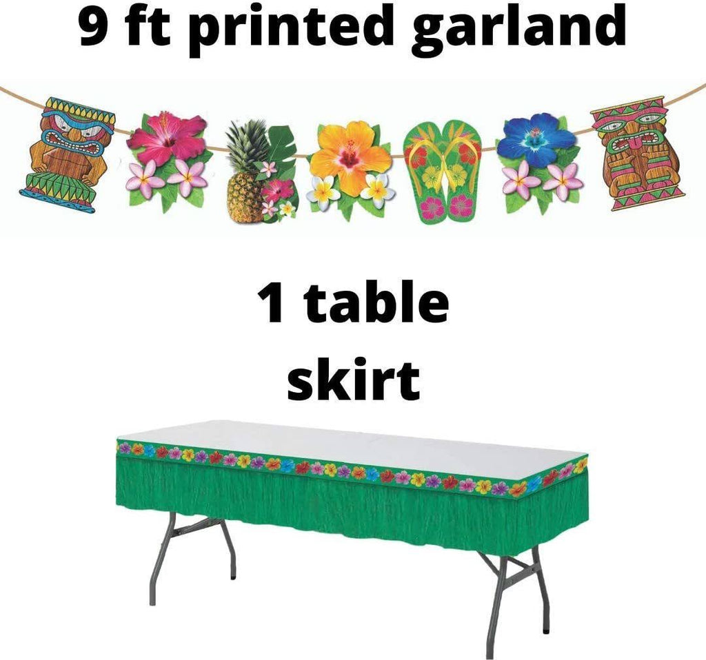 Summer Luau Party Supplies Pack for 16 B431