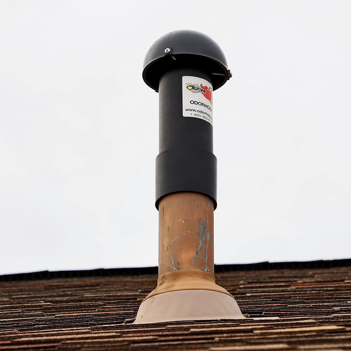 Black ABS Vent Stack Pipe Filter with Mushroom Cap B106988