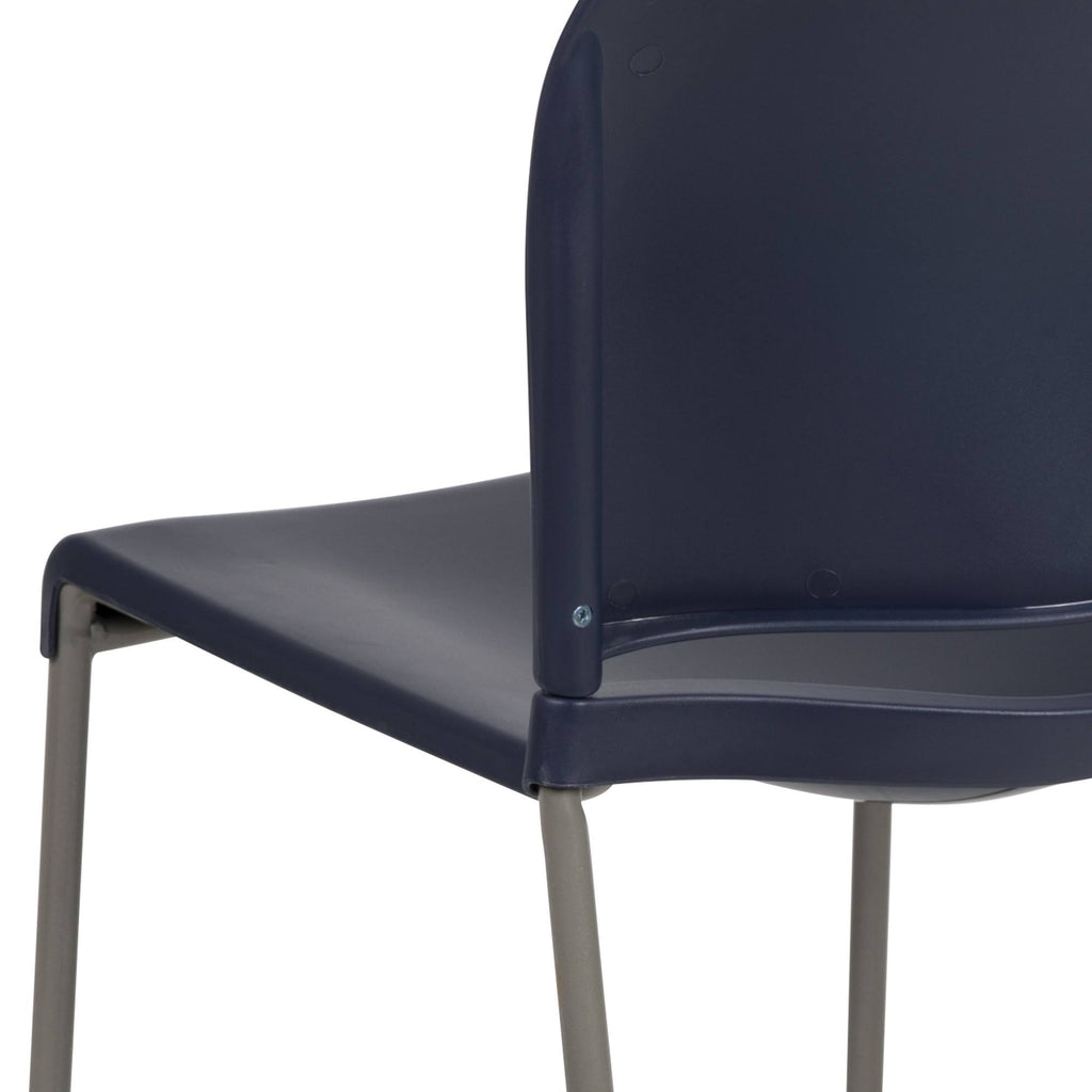 Navy Contoured Stack Chair with Sled Base N974250