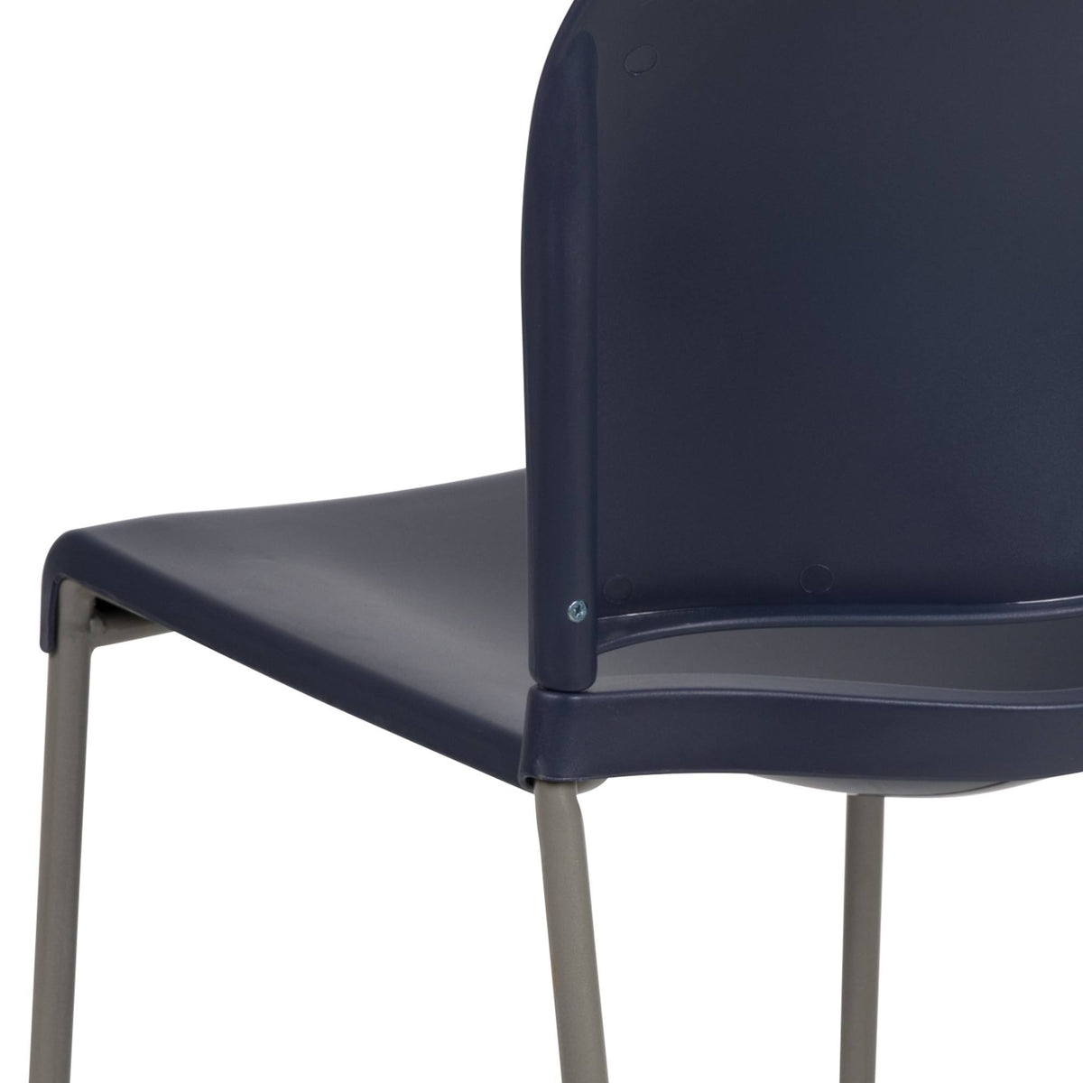 Navy Contoured Stack Chair with Sled Base N974250