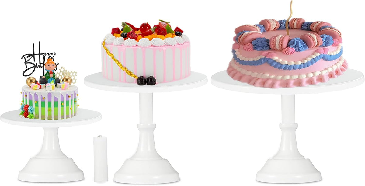 10 in Adjustable Height Black Cake Stand T44369