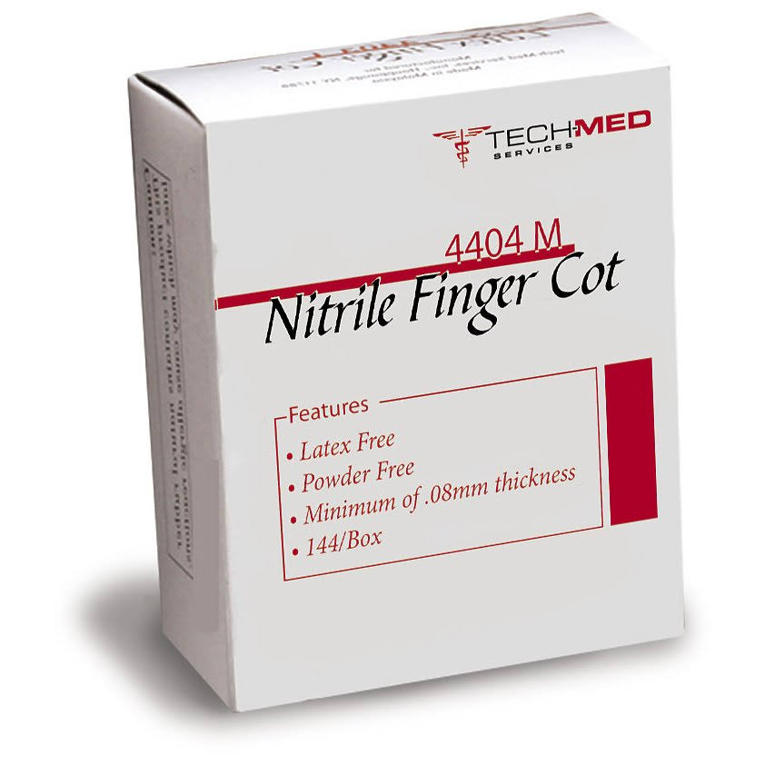 Nitrile Finger Cot, Pre-Rolled, Non-Latex, Medium 144 ct E195