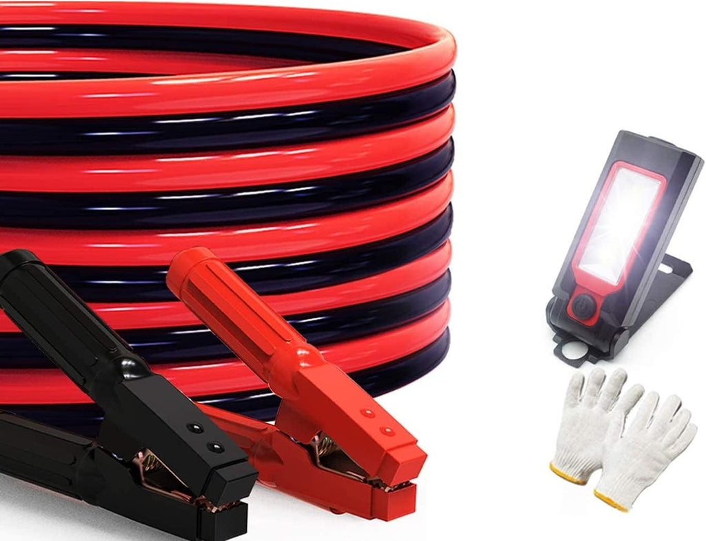 Heavy Duty 1 Gauge 30Ft 900AMP Jumper Cables with Clamps and Carry Bag M91387
