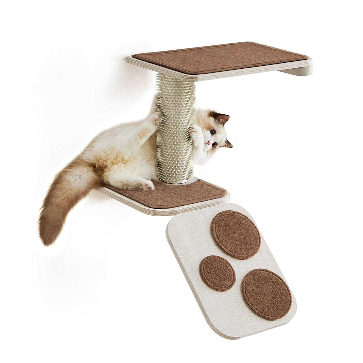 Wall-Mounted Cat Stairs with Shelves O5049