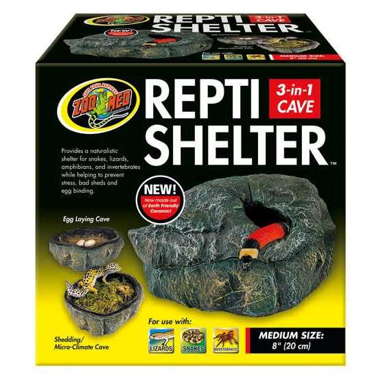 Reptile Shelter 3 in 1 Cave J804
