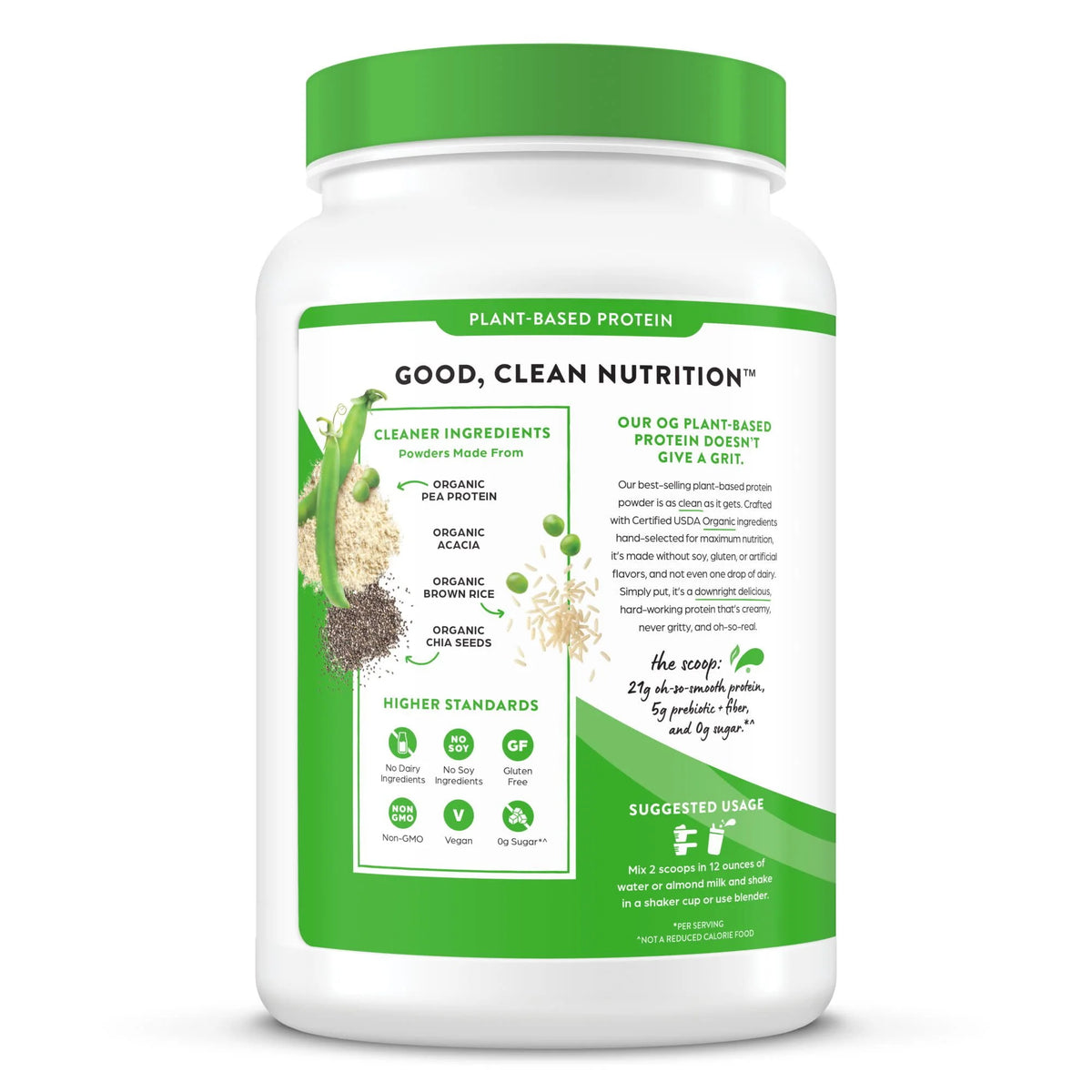 Organic Vegan 21g Protein Powder Vanilla Bean 2.03lb Q7164