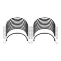 21 in. EPDM Tie Down Set, 20 Pack X730