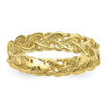 18K Gold-Plated Sterling Silver Carved Band V138