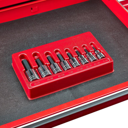 1/2 in. Drive SAE Hex-Bit Socket Set, 8-Piece O869