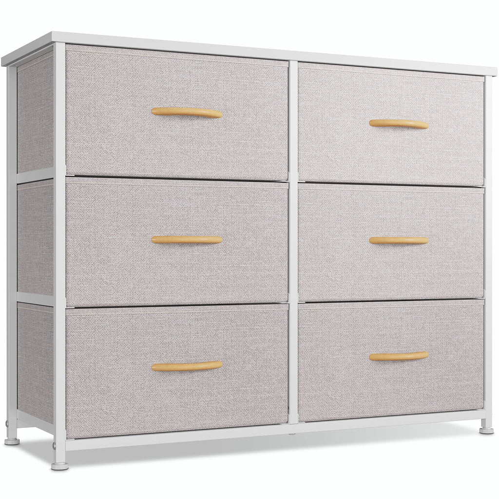 Black Grey 6 Drawer Dresser F566802