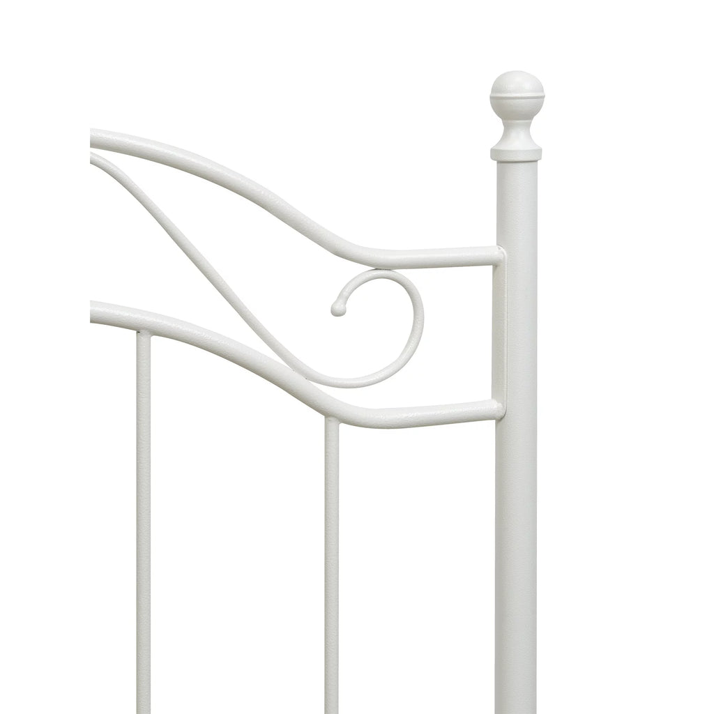White Twin Size Metal Bed X792