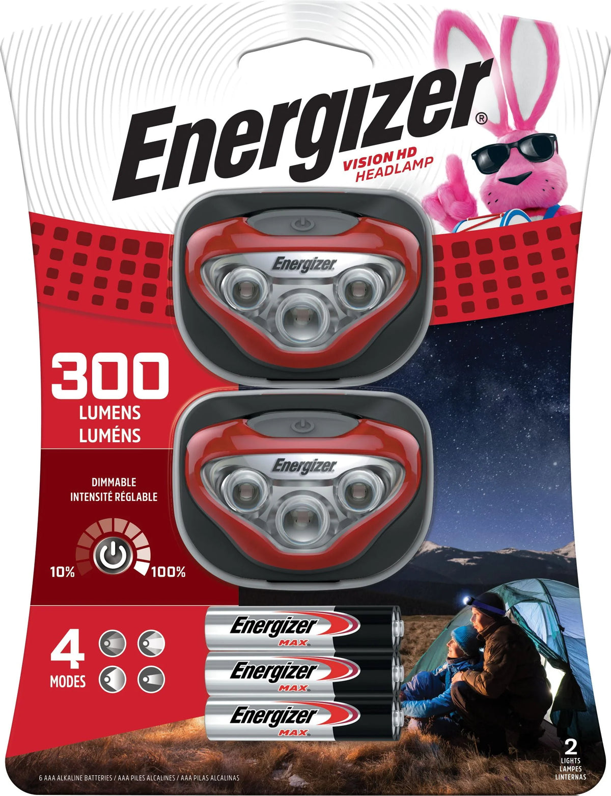 300 Lumen LED Headlamps 2 Pack C83999