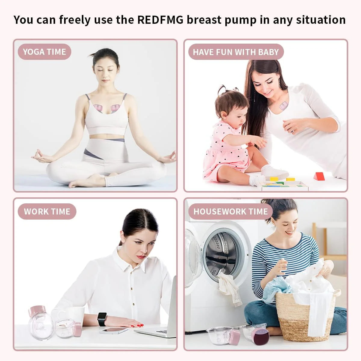 2 Portable Wearable Electric Breast Pumps F72794