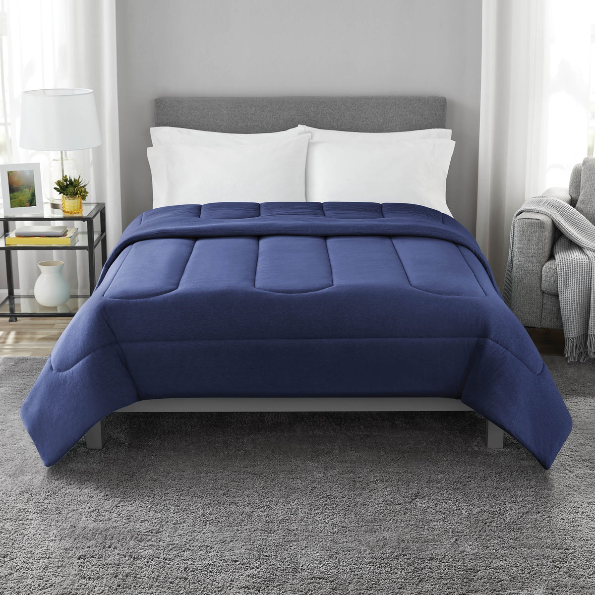 Charcoal Jersey Knit Comforter Full/Queen V26735