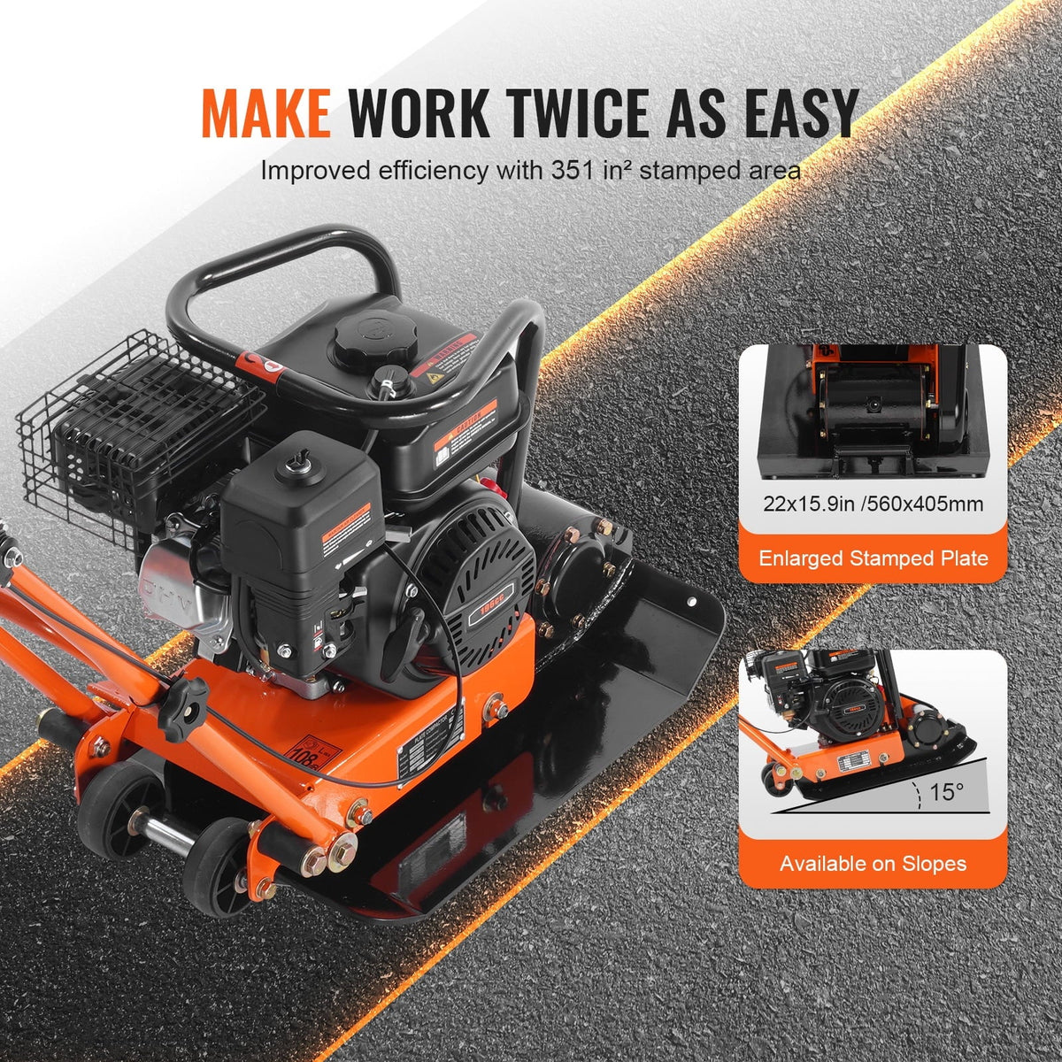2.8 HP Walk-Behind Plate Compactor C2034