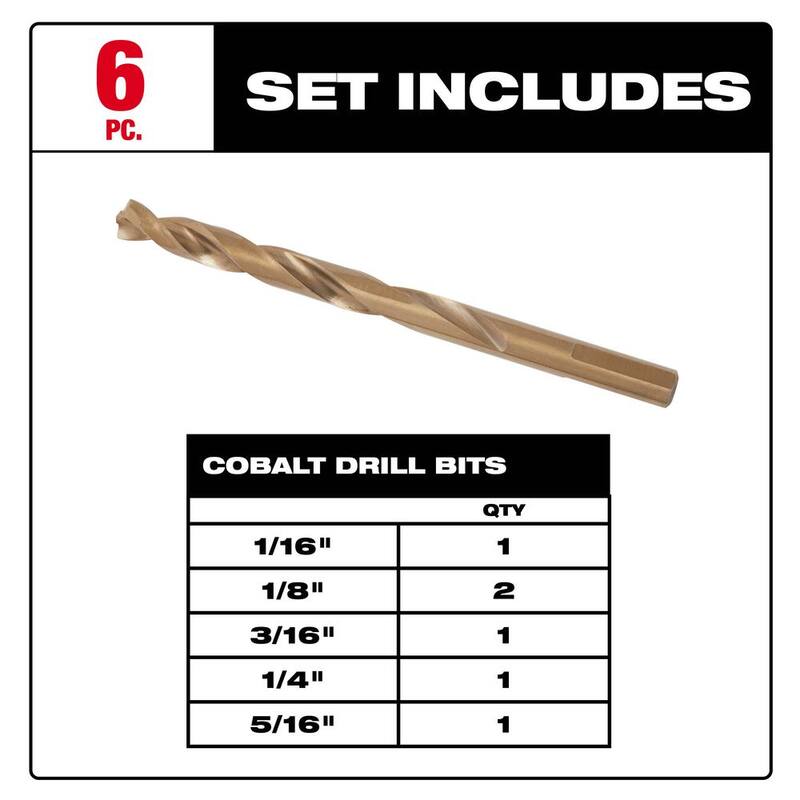 Red Helix Drill Bit Set 6-Piece G839
