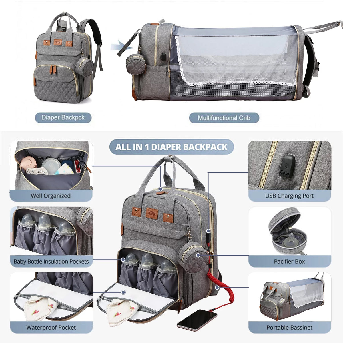 Diaper Bag Backpack P375