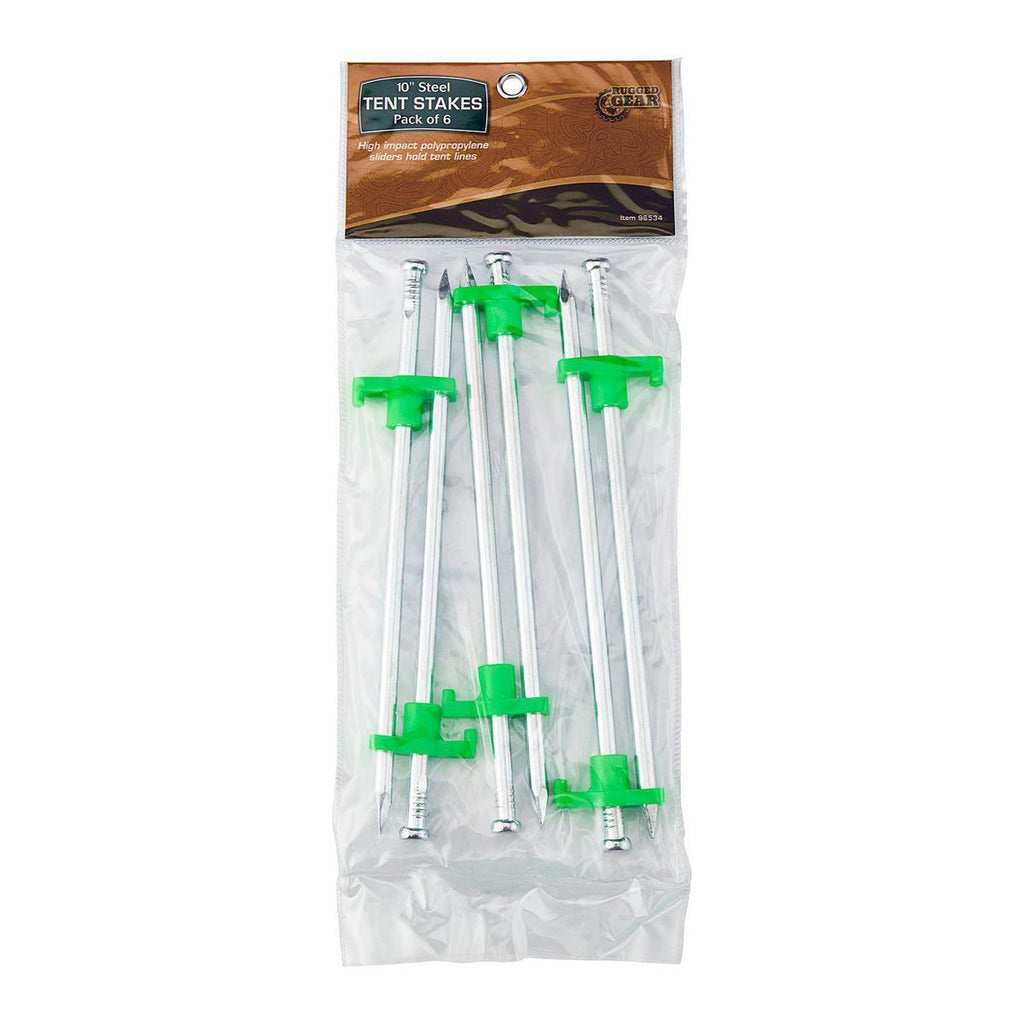 10 In. Steel Tent Stakes, 6-Pack U56894