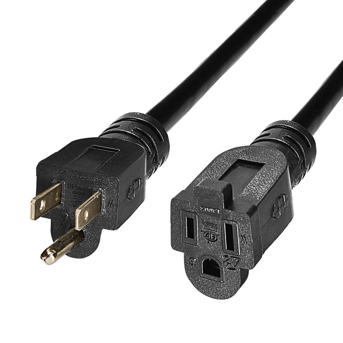 Black 15 ft. 16/3 Gauge Indoor/Outdoor Extension Cord P842