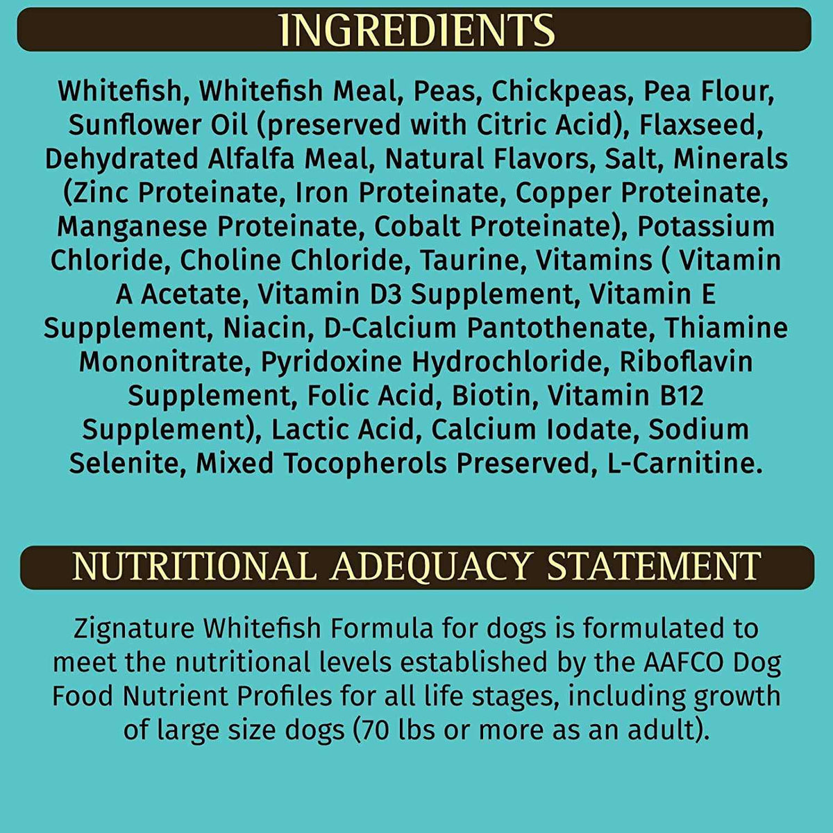 Whitefish Formula Dry Dog Food E86631