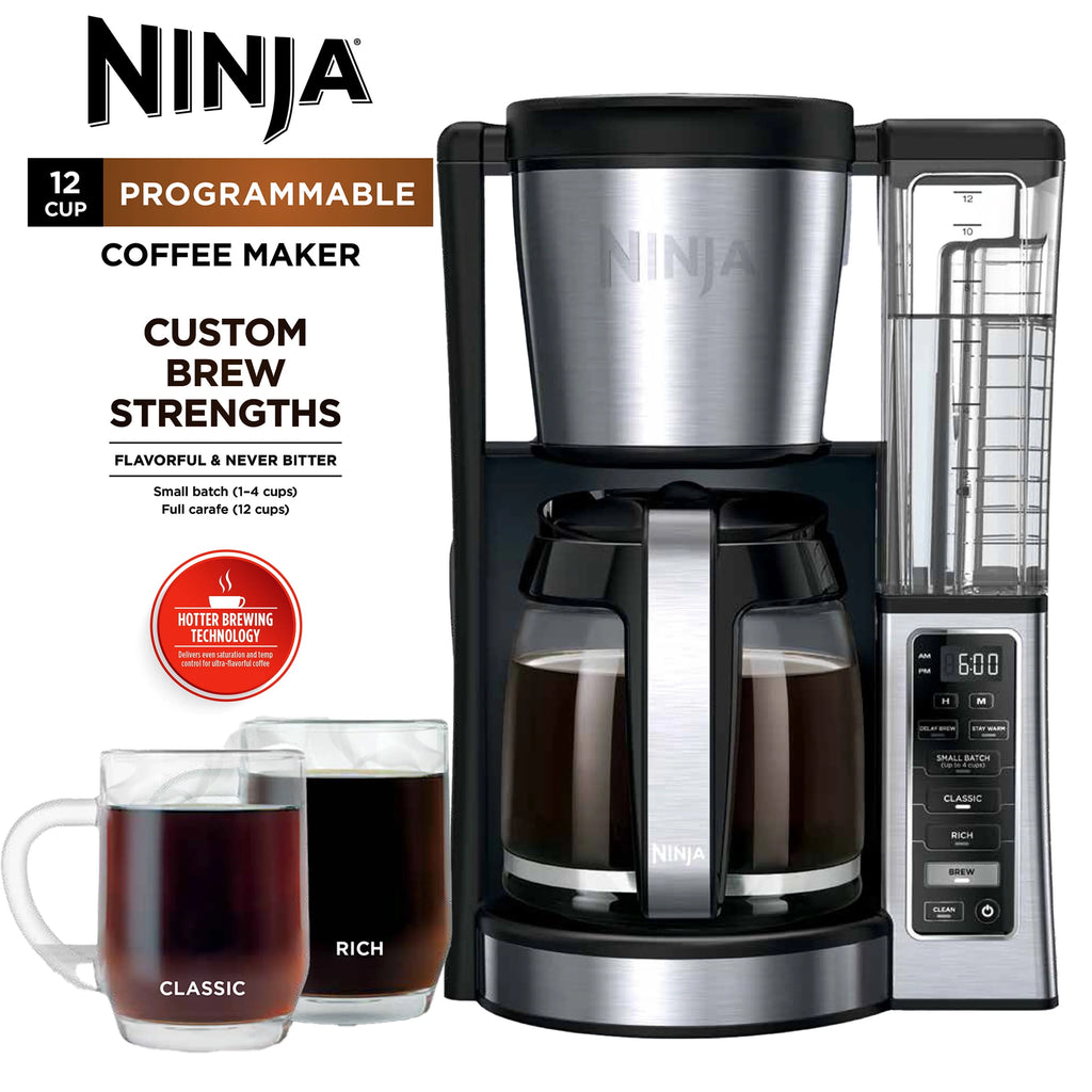 12-Cup Programmable Coffee Maker with Glass Carafe H334609