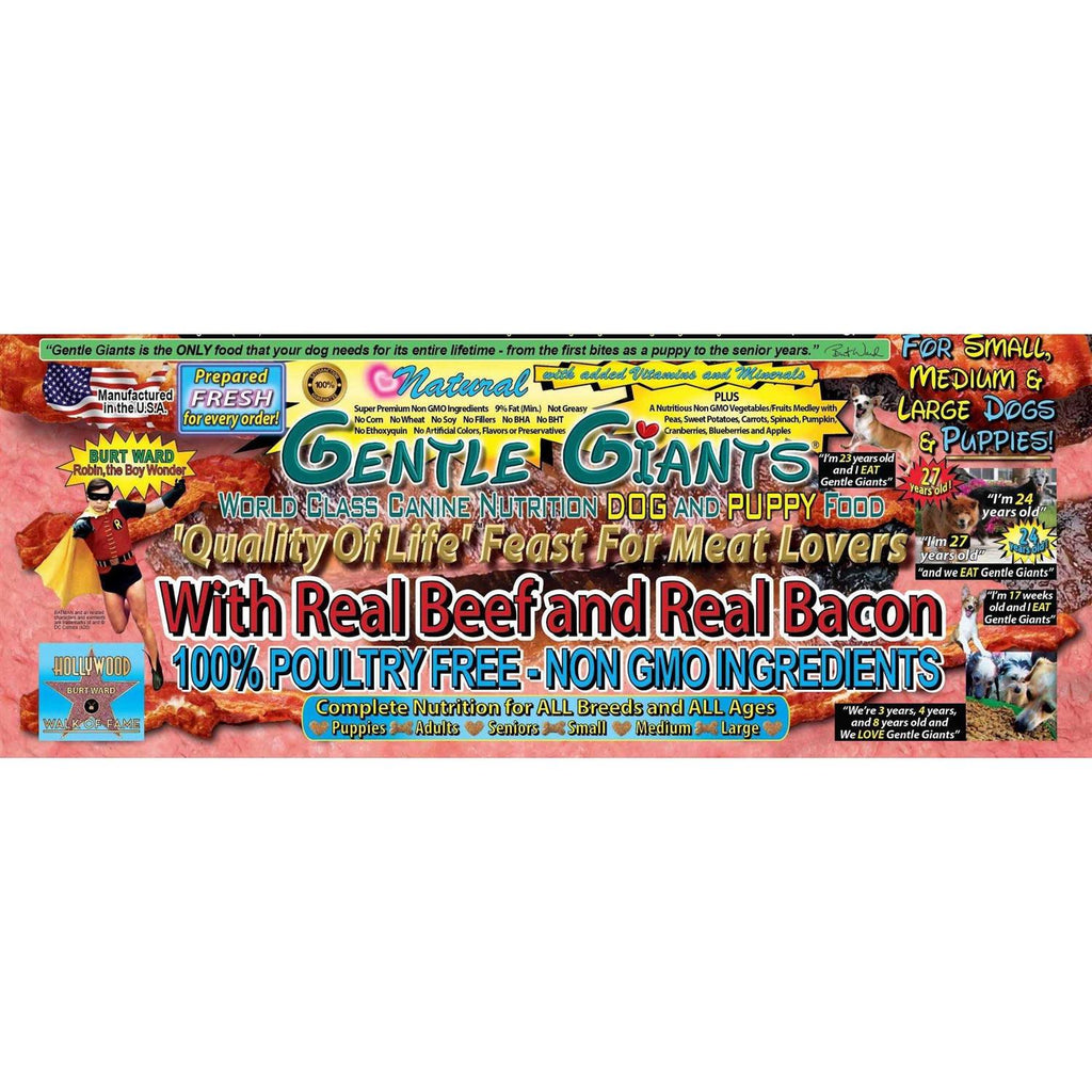 Real Beef & Bacon Dry Dog Food C8640