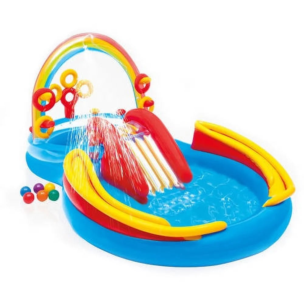Inflatable Pool and Water Slide M1438