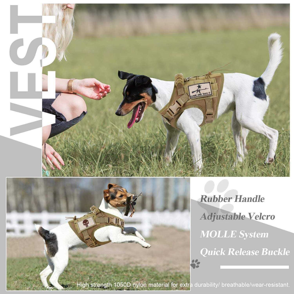 Adjustable Tactical Dog Harness with Rubber Handle O78161