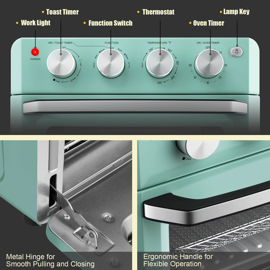 19 QT Air Fryer Toaster Oven with 5 Accessories E7074