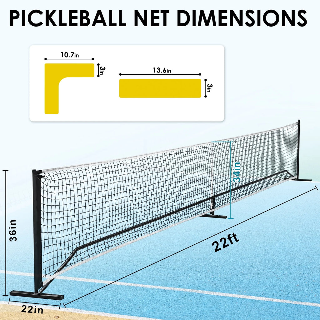 22 FT Portable Pickleball Net with Carrying Bag W28236