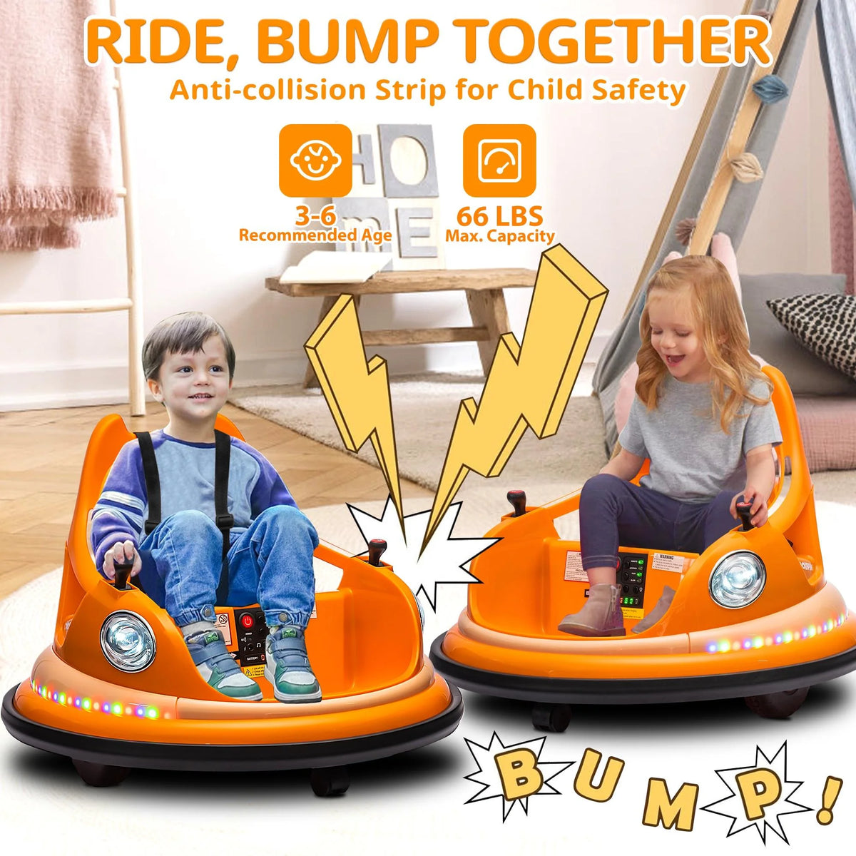 12V Battery Powered Bumper Car Ride on with Remote Control F267233
