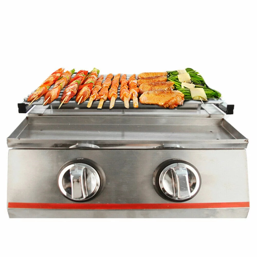 2 Burners Portable Stainless Steel Gas Grill V4574