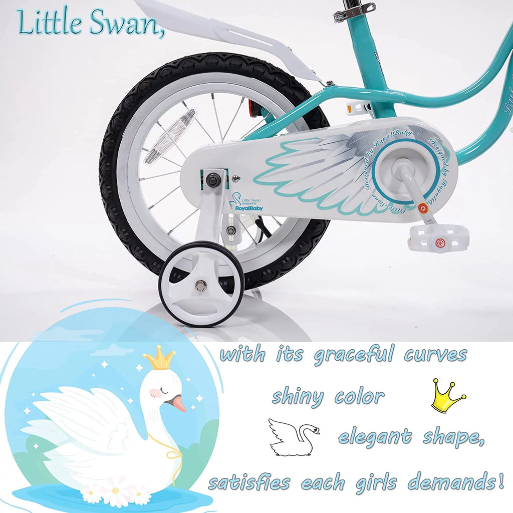 Light Pink 16 Girl's Bicycle with Training Wheels and Basket Q4016