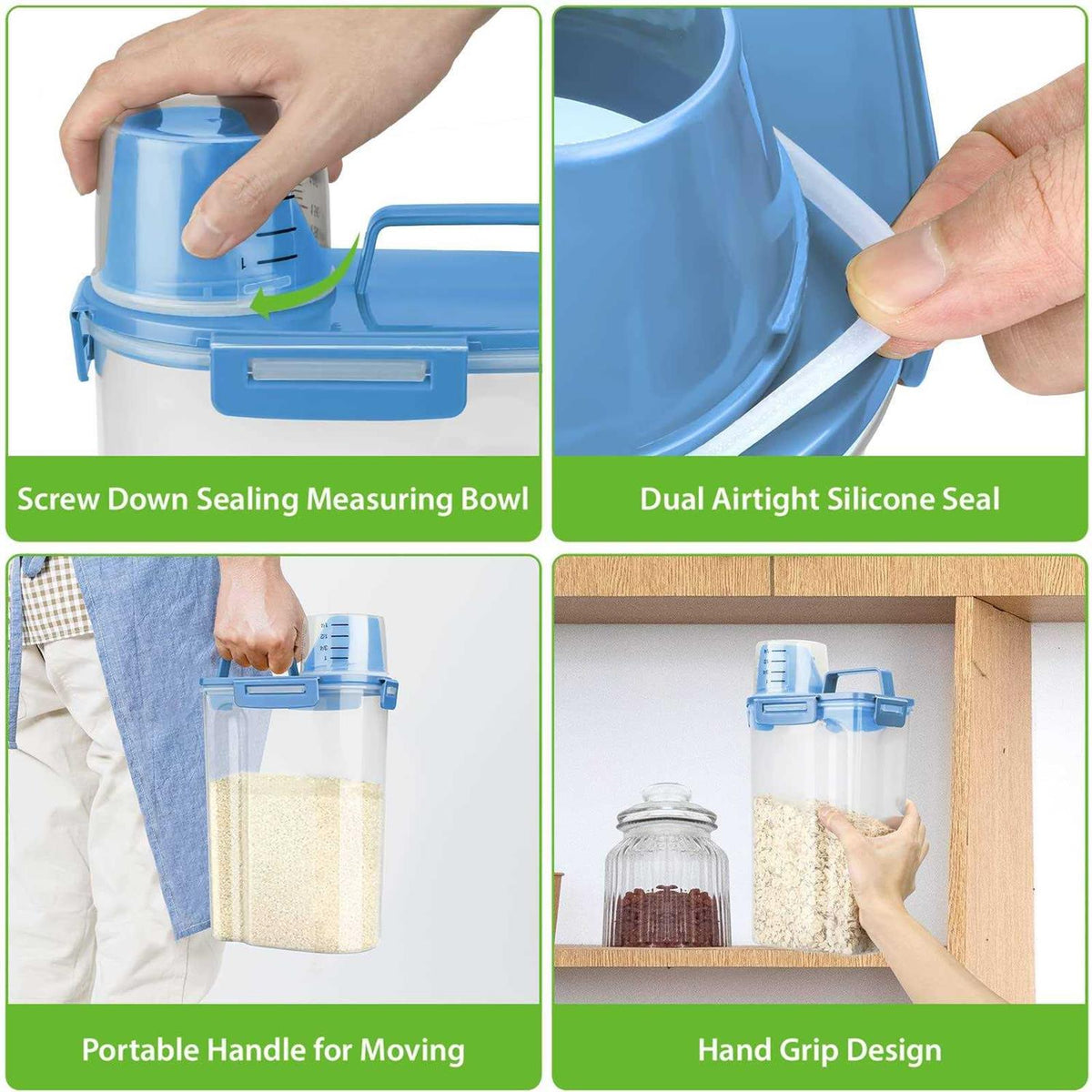 Rice Airtight Storage Container 3 to 5lbs U7546