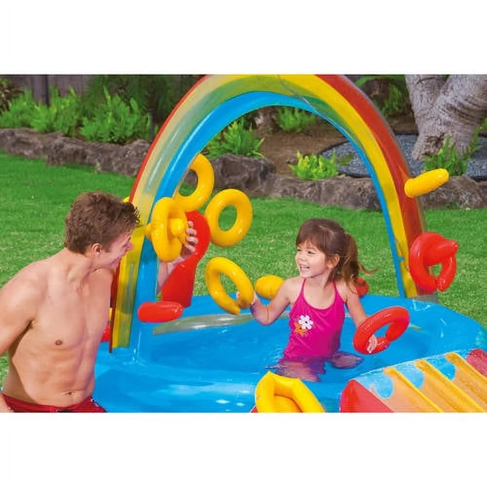 Inflatable Pool and Water Slide M1438