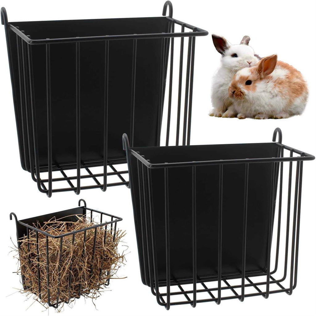 2PCS Rabbit Hay Feeder with Metal Frame M899438