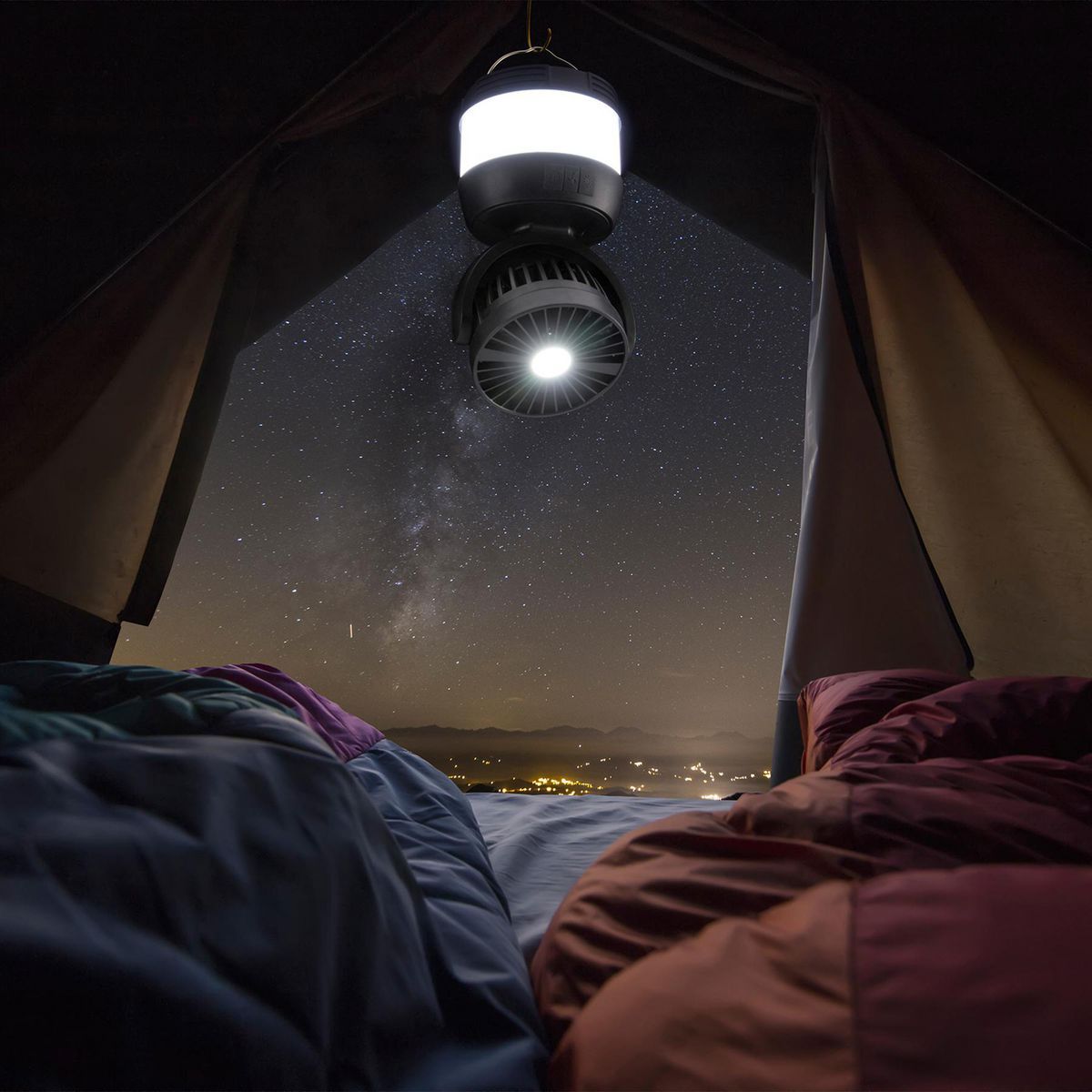 300 Lumen LED Rechargeable 3-in-1 Lantern, Fan, and Power Bank B41939