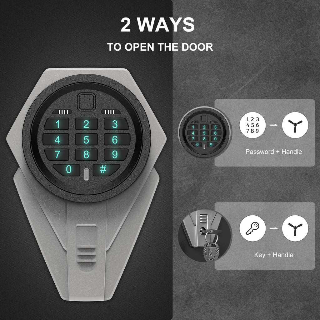 Digital Gun Safe with Alarm System and LED Light E36196