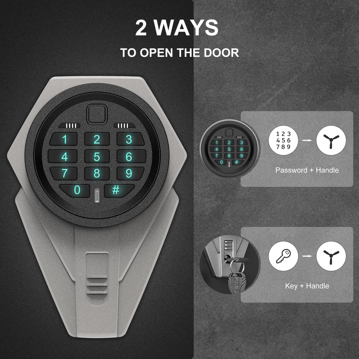 Digital Gun Safe with Alarm System and LED Light E36196